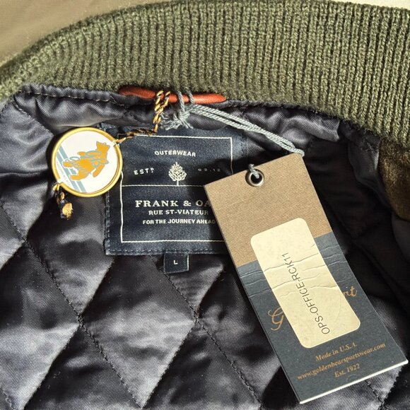 Frank & Oak x Golden Bear Varsity Wool Leather Jacket Large (slim fit) $849 - Picture 5 of 13